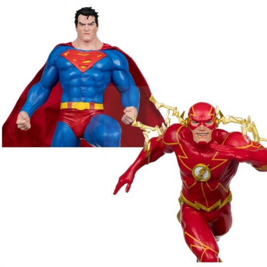 DC Direct PVC Statue 1/6 Superman / The Flash by Jim Lee McFarlane Digital 25 cm