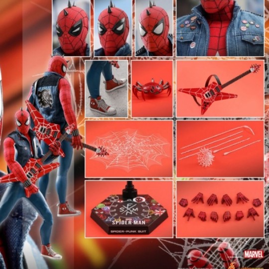 Hot Toys Marvel's Spider-Man Video Game Masterpiece Action Figure 1/6 Spider-Punk 30 cm