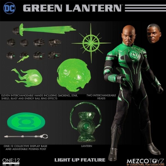DC Comics Light-Up Action Figure 1/12 John Stewart - The Green Lantern 17 cm