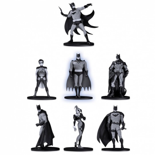 Batman Black & White PVC Minifigure 7-Pack Box Set #2 10 cm