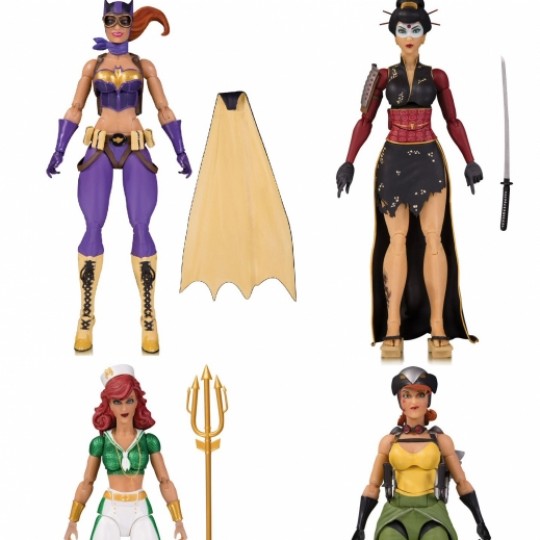 DC Bombshells Action Figure Batgirl / Katana / Mera / Hawkgirl 17 cm