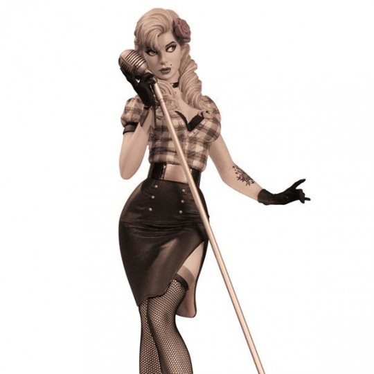DC Comics Bombshells Statue Black Canary Sepia Variant 26 cm by Ant Lucia