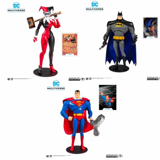 Batman: The Animated Series Action Figure Superman / Batman / Harley Quinn 18 cm