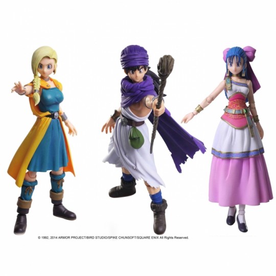 Dragon Quest V The Hand of the Heavenly Bride Bring Arts Action Figure Hero / Bianca / Nera Limited