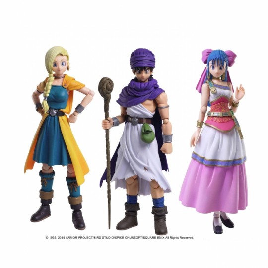 Dragon Quest V The Hand of the Heavenly Bride Bring Arts Action Figure Hero / BIanca / Nera 23 cm