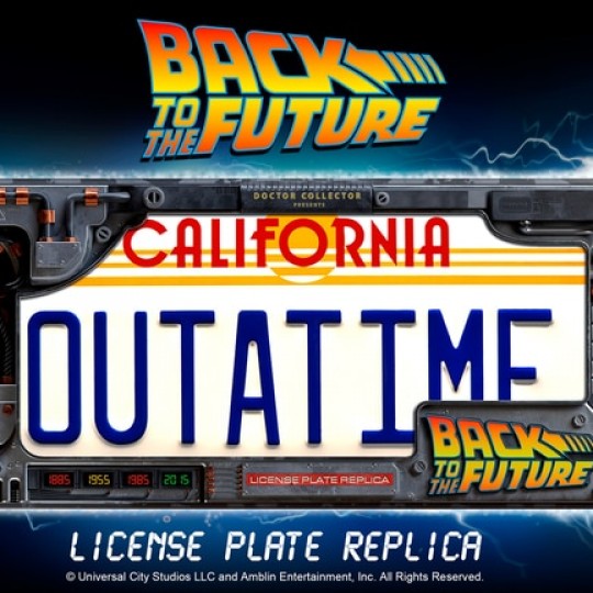 Back To The Future OUTATIME License Plate