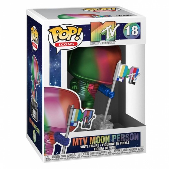 MTV POP! Ad Icons Vinyl Figure Moon Person (Rainbow) 9 cm