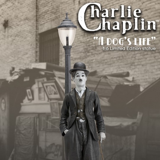 CHARLIE CHAPLIN W/LIGHT OLD&RARE STATUE 40 cm