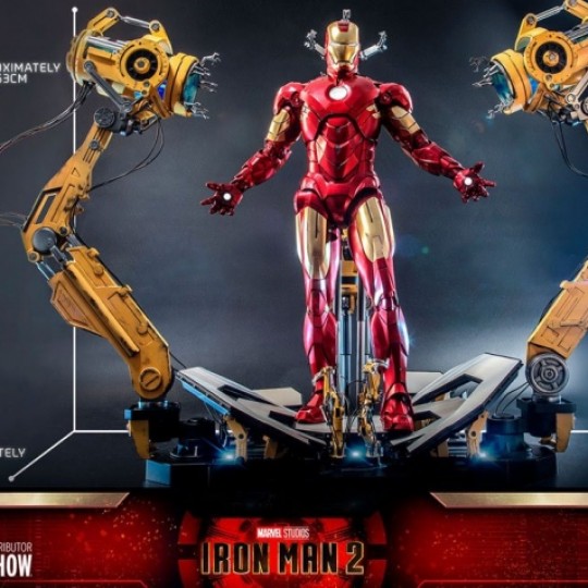 Iron Man 2 Action Figure 1/4 Iron Man Mark IV with Suit-Up Gantry 49 cm