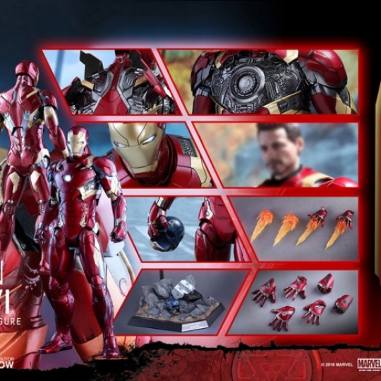 Captain America Civil War Movie Masterpiece Diecast 1/6 Iron Man Mark XLVI 32 cm