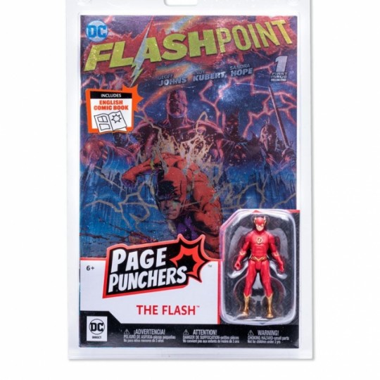 DC Direct Page Punchers Action Figure The Flash (Flashpoint) Metallic Cover Variant (SDCC) 8 cm