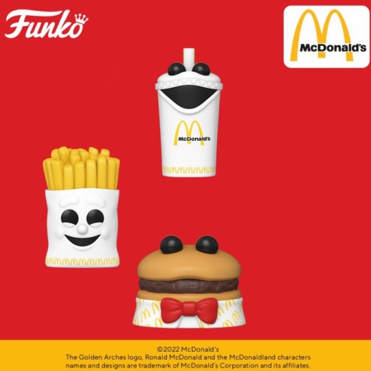 McDonalds POP! Ad Icons Vinyl Figure Drink Cup / Hamburger / Fries 9 cm