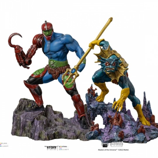 Masters of the Universe Battle Diorama Series Art Scale Statue 1/10 Trap Jaw / Mer-Man 28-27 cm