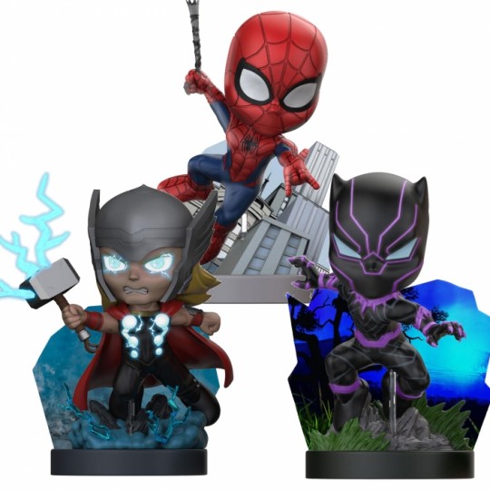 Marvel Superama Mini Diorama Thor / Black Panther / Spider-Man 10 cm