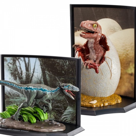Jurassic Park / World : Raptor Egg Diorama / Velociraptor Blue Diorama 8-9 cm