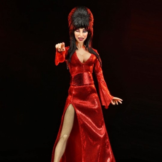 Elvira,Mistress of the Dark Clothed Action Figure Red,Fright,and Boo 20 cm