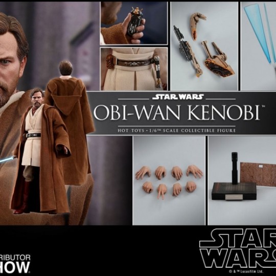 Hot Toys Star Wars Episode III Movie Masterpiece Action Figure 1/6 Obi-Wan Kenobi 30 cm