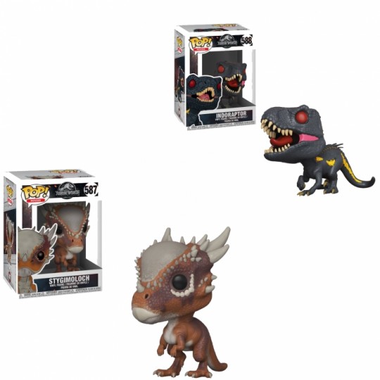 Jurassic World 2 POP! Movies Vinyl Figure Indoraptor / Stygimoloch 9 cm