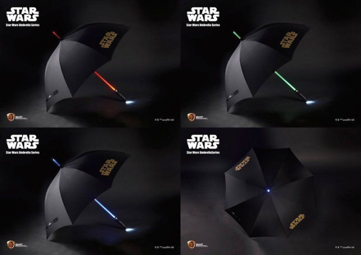Star Wars Light Up Function Umbrella / Ombrello Lightsaber led a 3 colori