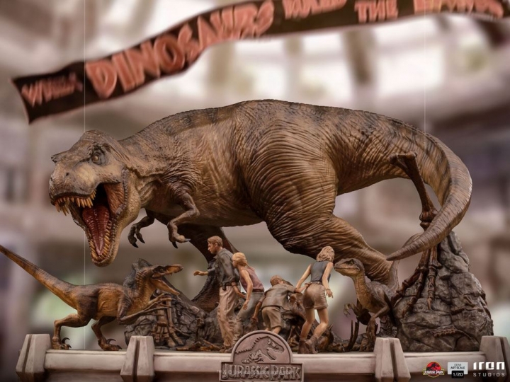 Jurassic Park Demi Art Scale Statue 1/20 The Final Scene 48 cm