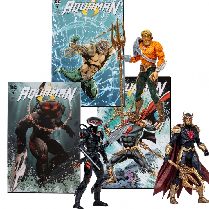 DC Direct Page Punchers Action Figure Black Manta / Aquaman / Ocean Master 18 cm