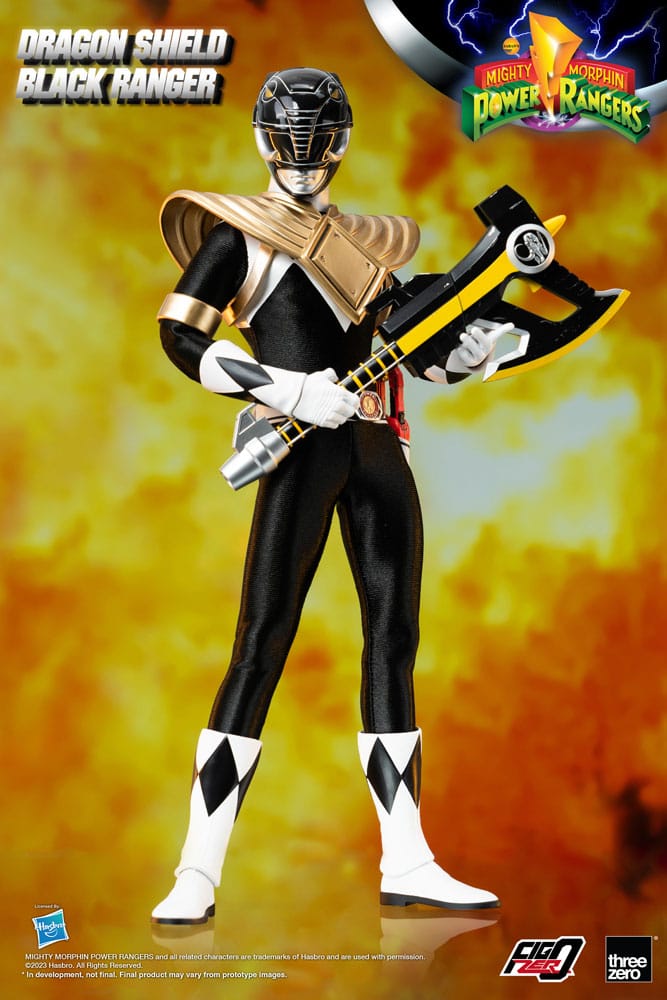 Mighty Morphin Power Rangers FigZero Action Figure 1/6 Dragon Shield Black Ranger 35 cm
